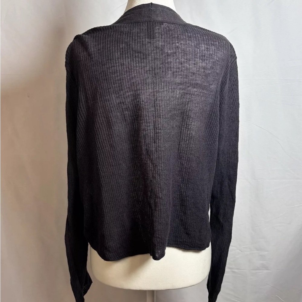 Eileen Fisher Womens Cropped Open Front Cardigan Quiet Luxury Preppy Office SZ S - Picture 2 of 6